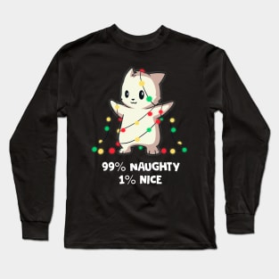 99 Percent Naughty Only 1 Percent Nice Christmas Long Sleeve T-Shirt